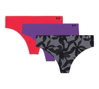 3er Pack UNDER ARMOUR Pure Stretch No-Show Print String Damen 523 - lavish XS