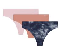 3er Pack UNDER ARMOUR Pure Stretch No-Show Print String Damen 696 - canyon pink L