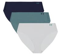 3er Pack UNDER ARMOUR Pure Stretch No-Show Solid Bikini Briefs Damen 051 - halo gray XS
