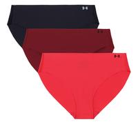Under Armour Pure Stretch 3-Pack No Show Bikini Slips XS Rot