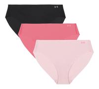 3er Pack UNDER ARMOUR Pure Stretch No-Show Solid Bikini Briefs Damen 662 - pink frenzy L