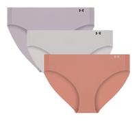 3er Pack UNDER ARMOUR Pure Stretch No-Show Solid Bikini Briefs Damen 696 - canyon pink XL