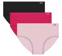 3er Pack UNDER ARMOUR Pure Stretch No-Show Solid Hipster Damen 650 - shaded fuchsia M