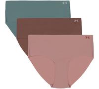 3er Pack UNDER ARMOUR Pure Stretch No-Show Solid Hipster Damen 678 - tourmaline pink XL
