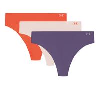 3er Pack UNDER ARMOUR Pure Stretch No-Show Solid String Damen 553 - purple luxe XS