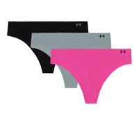 3er Pack UNDER ARMOUR Pure Stretch No-Show Solid String Damen 677 - rebel pink M