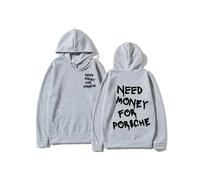 (3Grau-XXXL) Herbst/Winter 2025: Neuer lustiger Hoodie mit „Need Money“-Aufdruck - modisches Design
