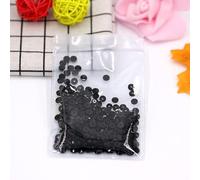 3mm 4mm 5mm 6mm Glaskristall Runde Strasssteine zum Aufnähen mit 1 Mittelloch zum Aufnähen Stein-Schwarz,4mm 1440Stk