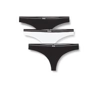 BOSS Dreierpack Strings aus Stretch-Baumwolle mit Logos am Bund - Style 3P THONG, 50510030 Weiß / Schwarz XXXL