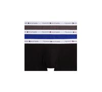 Trunk "3P TRUNK", Herren, Gr. M (50), blk, drk ash, wdg blu, Jersey, Obermaterial: 95% Baumwolle, 5% Elasthan, TOMMY HILFIGER UNDERWEAR, körpernah, Unterhosen, mit Logoschriftzug (42446461-M) blk, drk