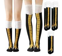 3Paar Hühner Socken Lustige Kostüme Chicken Leg Socks Männer Damen Kinder