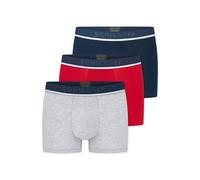 Schiesser Unterwäsche Boxershorts 95/5 Webgummibund rot/blau/grau meliert Herren - 3 Stück, Größe 7