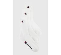Champion Unisex Core 3PP Crew Füßlinge, Bianco, 39-42