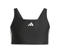 adidas Mädchen 3-Stripes V-Back Bikini Swimwear, Black/White, 7-8 Years