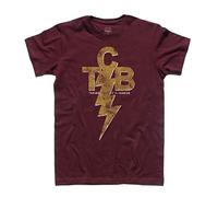 3styler TCB Take Care of Business Herren T-Shirt - Elvis Shirt - Linie Classic - 100% Baumwolle 185 g/m², bordeaux, Small