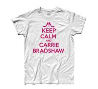 3stylershop Men's T-Shirt Bleib Ruhig Und Carrie Bradshaw