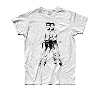 3stylershop T-Shirt Herren Elvis Doppelt Inspiriert Ad Andy Warhol - Weiß, L