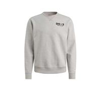 PME Legend Sweatshirt 3t Cross Peached Terry mit Label-Print und Rundhalsausschnitt Hellgrau L