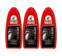 3X Erdal Express 1-2-3 Glanz Schwarz - Schwamm - mit Bienenwachs