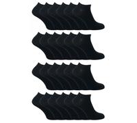 (4-6 Jahre, Schwarz) Sock Snob - 24er-Pack Multipack-Sneakersocken aus Baumwolle für Kinder