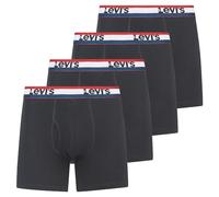 Levi's Solid Basic Organic Cotton Stripe Boxershorts schwarz (2er-Pack) - XXL