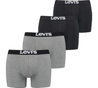 4 er Pack Levis Boxer Brief Boxershorts Men Herren Unterhose Pant Unterwäsche, Farbe:Black/Grey Melange, Bekleidungsgröße:L
