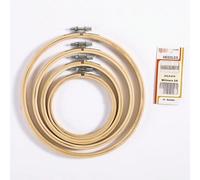 4-in-1 Khaki-farbige Bambus-kreuzstich Stickrahmen Set Für Diy Handstickerei Mit Langlebigen Stickrahmen Und 16 Nadeln Im Lieferumfang Enthalten