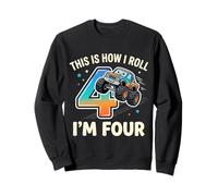 4 Jahre alte Jungen Truck 4 Jahre Geburtstag Sweatshirt