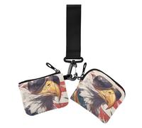 4. Juli Unabhängigkeitstag Brauner Vogel Damen Münzgeldbörsen Kartenetuis Mini Fashion Kreditkartenetui mit Reißverschluss Münzfach für Arbeit Reisen 2 Stück, 4. Juli Unabhängigkeitstag, brauner Vogel