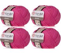 4 Knäuel, 55 % Baumwolle, 45 % Acryl, YarnArt Jeans, 200 g, Farbe 42