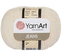 4 Knäuel, 55 % Baumwolle, 45 % Acryl, YarnArt Jeans, 200 g, Farbe 5