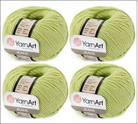 4 Knäuel 55 % Baumwolle 45 % Acryl YarnArt Jeans Garn 200 g