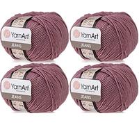 4 Knäuel 55% Baumwolle 45% Acryl YarnArt Jeans Garn 200 g 600 Yds (65)