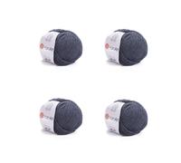 4 Knäuel YarnArt Jeans 55% Baumwolle 45% Acryl Garn Mischung Garn Häkeln Handstricken Kunst Lot von 4skn 200 gr 690 Yds (28 Fume)