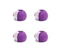 4 Knäuel YarnArt Jeans 55% Baumwolle 45% Acryl Garn Mischung Garn Häkeln Handstricken Kunst Lot von 4skn 200 g 500 Yds (50 Purple)