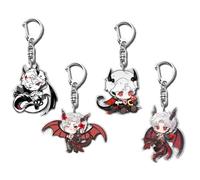 4 Love＆Deepspace Sylus Schlüsselanhänger Anime Figur Sylus Cosplay Zubehör Schlüsselbund Acryl Anhänger Keychain Set