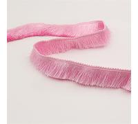 4 Meters 2,8 cm Verdickte Bunte Fransenborte, Fransenband HäKelband Spitzenband Fransenbesatz Spitzenborte Dekoborte FransenbordüRe Quastenbesatz Gardinenband StoffbordüRe Zierborte NäHborte,Rosa