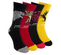 4 Paar Herren Game of Thrones Socken | House of Dragon GOT Spaßsocken - Gemischt EU 39 - 45