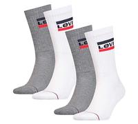 4 Paar Levis 144NDL Regular Cut SPR Unisex Socken Strümpfe 902012001, Farbe:062 - white/grey, Socken & Strümpfe:39-42