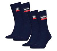 4 Paar Levis 144NDL Regular Cut SPR Unisex Socken Strümpfe 902012001, Farbe:198 - Dress Blues, Socken & Strümpfe:43-46