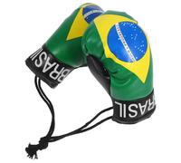4 paar mini boxhandschuhe anhänger mit brasilianischer flagge