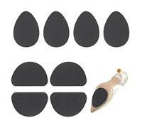 4 Paar rutschfeste Einlegesohlen, rutschfeste Schuhclips, selbstklebender rutschfester Gummi, selbstklebende rutschfeste High Heels-Aufkleber, Aufkleber zur Reduzierung von Fersengeräuschen (Schwarz)