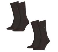 4 Paar Tommy Hilfiger Herren Socken Strümpfe Classic 39-42 TH Dunkelbraun