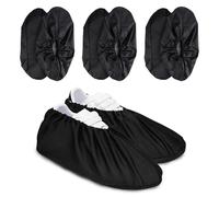 4 Paar Wasserdichte Schuhüberzieher, Rutschfest und Schuh überzieher Mehrweg, Staubdicht überziehschuhe, Schwarz Neutral Atmungsaktiv Schuhüberzieher Waschbar Geeignet für die Meisten Erwachsenen