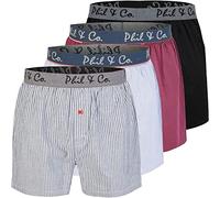 4 Phil & Co Webboxer Basis Herren American Boxer Boxershorts kariert oder Druck, Grösse:XXL, Präzise Farbe:Design 1