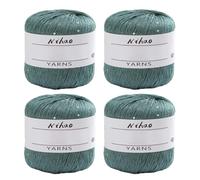 4 Rollen Baumwolle Strickgarn Pailletten Garn Nähfaden, Nähgarn Pailletten Garn Strickgarn Glitter Garn Hand Häkelgarn Stricken Nadelarbeit Baumwoll kreuzstich Stickgarn DIY Craft Nähstränge