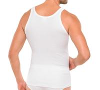 4 Schiesser Herren Unterhemd Sportjacke Cotton Basic Doppelripp Essential - Weiß XXL Weiß