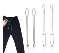 4 St Seileinfädler, 2 Designs Kordelzugeinfädler-Werkzeugset Offen und Geschlossen Kordelzugeinfädlerwerkzeug aus Metall Taillenbundeinfädler DIY-Seileinfädler-Clip für Kapuzenpullover Shorts