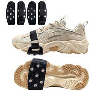 4 Stück Anti Rutsch Schuhspikes- Steigeisen für Wanderschuhe- Spikes für Schuhe Winter- Schuhkrallen für Schnee und EIS-Grödel für Schneeschuhe-Ice Klampen für Wandern, Spazieren, Hiking, Walking