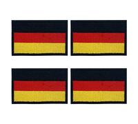 4 Stück Aufnäher Zum Aufbügeln, Deutschland-Flagge-Patch, Abzeichen-Stickerei-Stoff-Patch, Mini-Aufnäher Zum Aufbügeln, Rucksack-Kleidung, Dekorativer Aufnäher